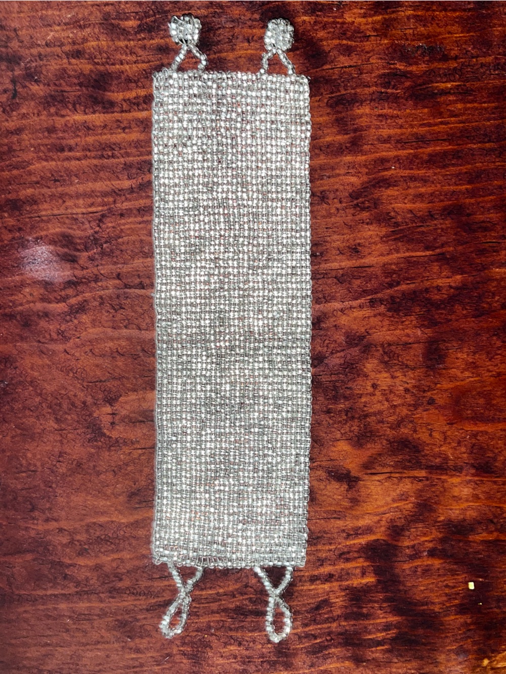 Silver Crystal Mesh Mini Bag - Women's Evening Clutch
